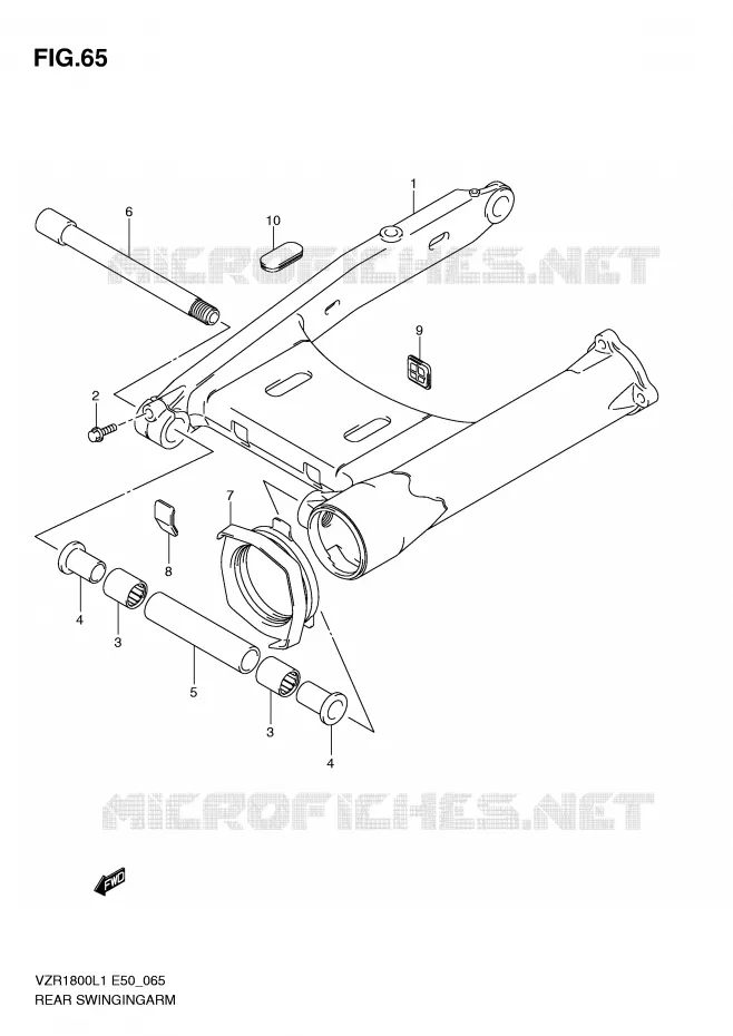 SWINGARM Suzuki MOTO 1800 INTRUDER 2011  VZR1800L1(E50)