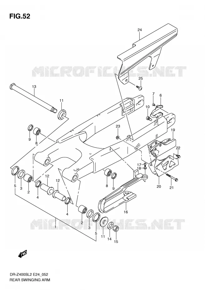 SWINGARM Suzuki MOTO 400 DR-Z 2012  DR-Z400SL2(E24)