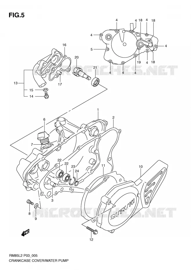 WATER POMPHUIS Suzuki MOTO 85 RM 2012  RM85LL2(P03)