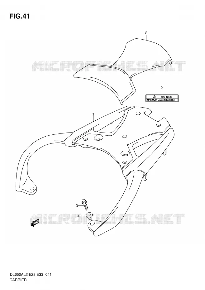 CARRIER (DL650AL2 E33) Suzuki MOTO 650 V-STROM 2012  DL650AL2(E28)