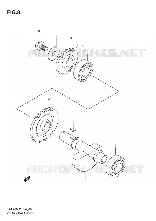 CRANK BALANCER Suzuki QUAD 400 KINGQUAD 2012  LT-F400L2(P24)