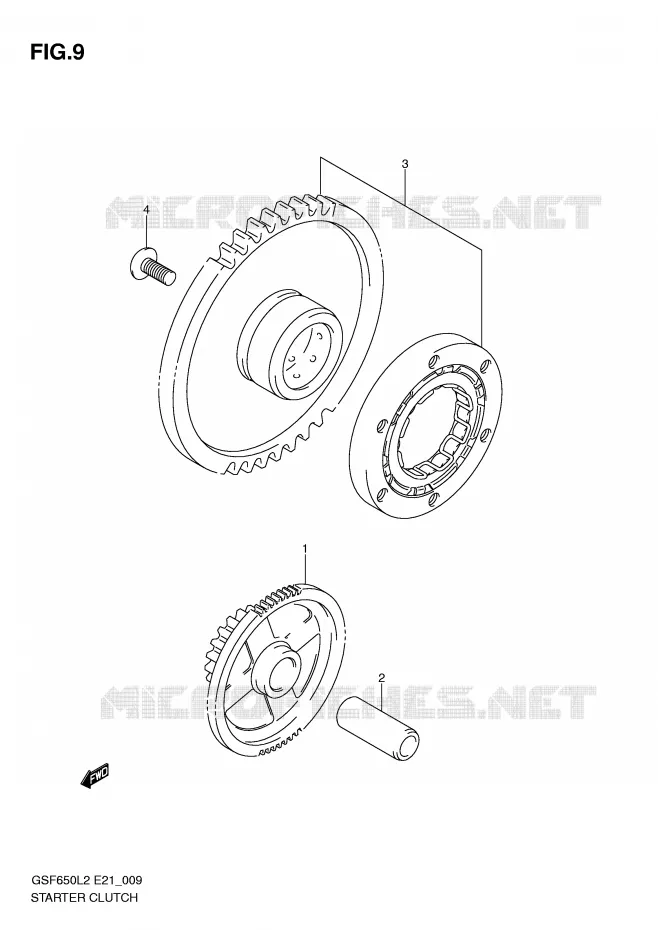 STARTMOTOR CLUTCH Suzuki MOTO 650 BANDIT 2012  GSF650UA L2
