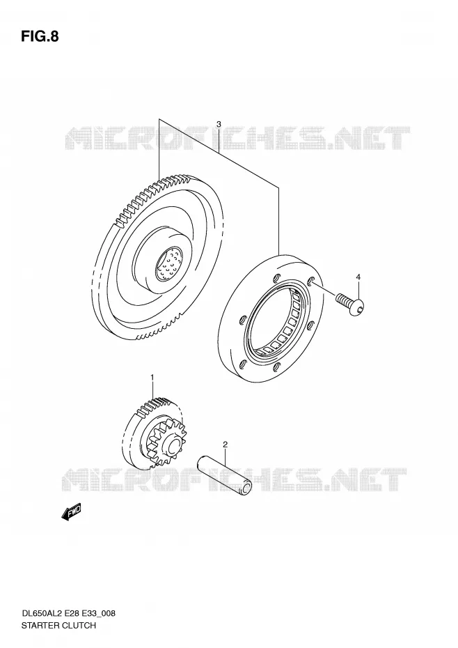 STARTMOTOR CLUTCH Suzuki MOTO 650 V-STROM 2012  DL650AL2(E28)