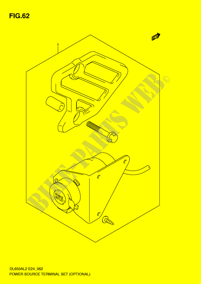 STOPCONTACT 12V TYPE SIGARETTENAANSTEKER  (OPTIONAL) voor Suzuki V-STROM 650 2012