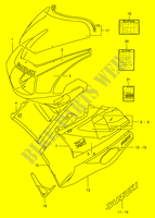 KUIP   ETIKETTEN (MODELE N 8RY) voor Suzuki GSX-R 400 1990