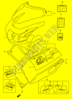 KUIP   ETIKETTEN (MODELE R M18) voor Suzuki GSX-R 400 1991