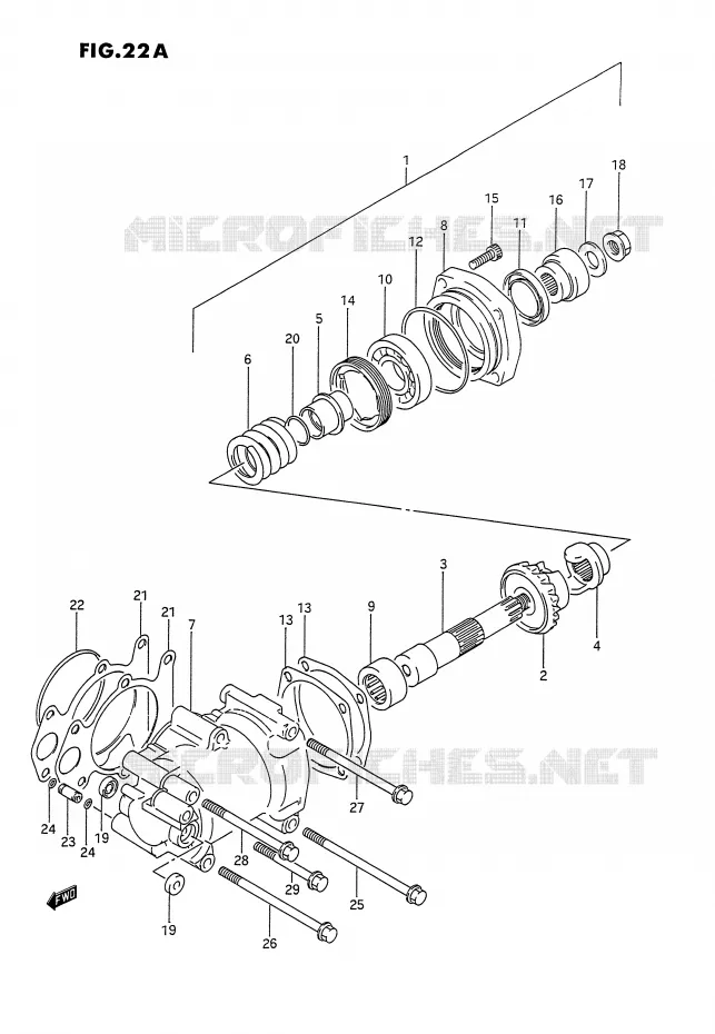 AANDRIJFAS (MODELE N/P/R) Suzuki MOTO 1100 GSX-G 1994  GSX1100GR(E2)