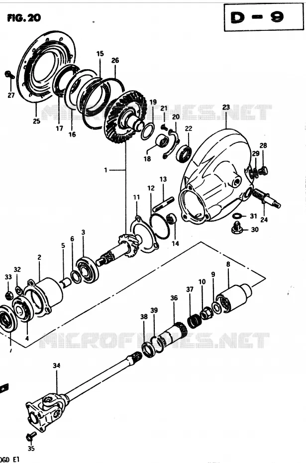 ACHTER AANDRIJFAS Suzuki MOTO 850 GS 1982  GS850GZ(E1)