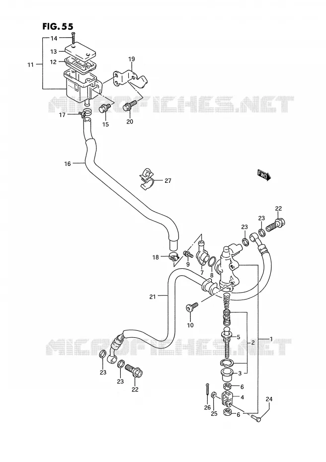 ACHTER HOOFDREMCILINDER (MODELE N/P) Suzuki MOTO 750 GSX-R 1992  GSX-R750WN(E2)