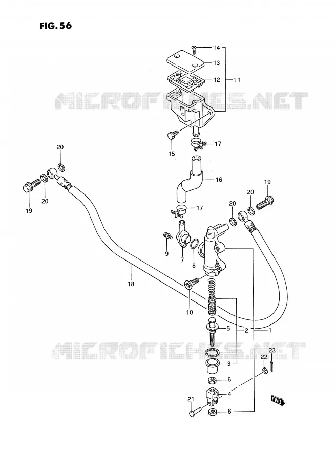 ACHTER HOOFDREMCILINDER Suzuki MOTO 1100 GSX-F 1990  GSX1100FL(E2)