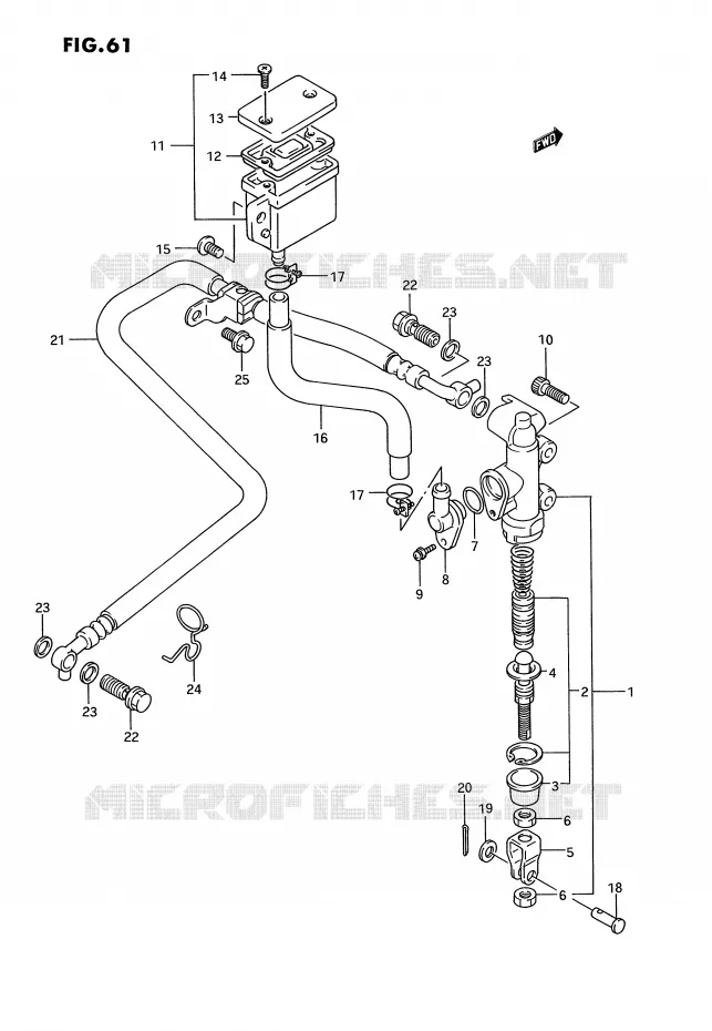 ACHTER HOOFDREMCILINDER Suzuki MOTO 1100 GSX-G 1994  GSX1100GR(E2)