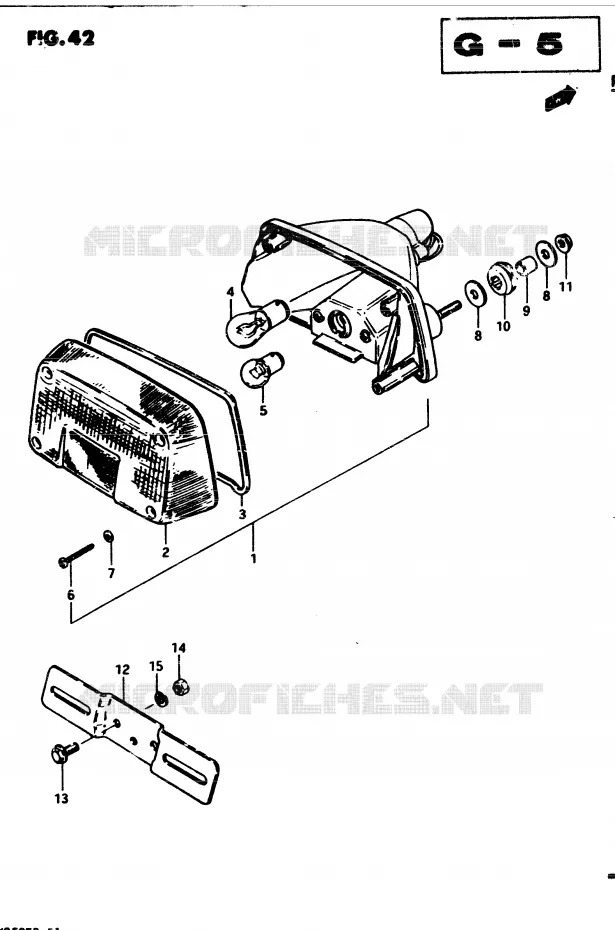 ACHTERLICHT (E18) Suzuki MOTO 250 GSX 1983  GSX250ESD(Z/D)