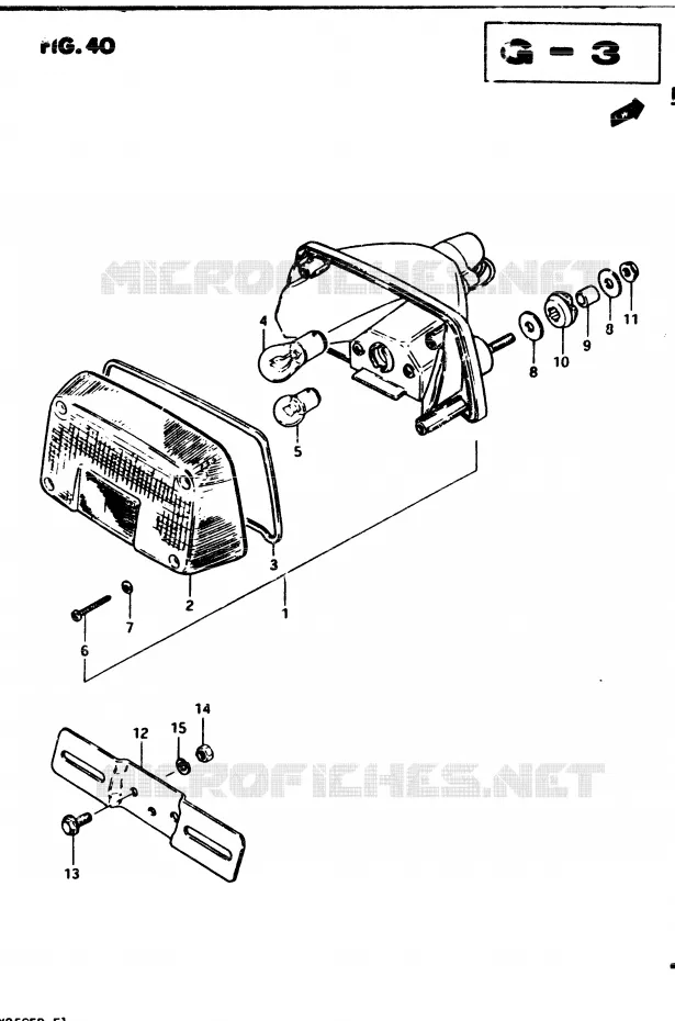 ACHTERLICHT (E2, E4, E21, E26) Suzuki MOTO 250 GSX 1982  GSX250EZ(Z/D)