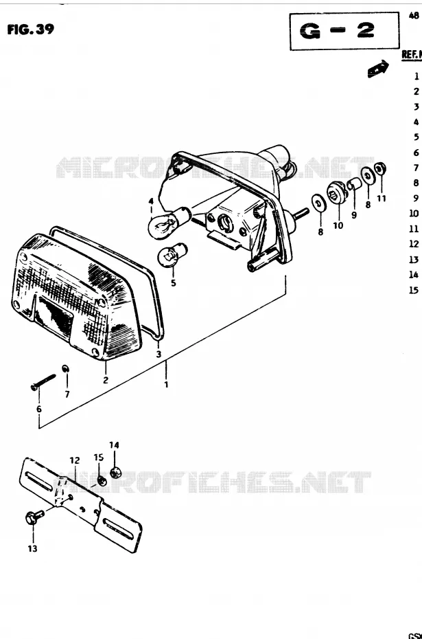 ACHTERLICHT Suzuki MOTO 250 GSX 1982  GSX250ESZ(Z/D)