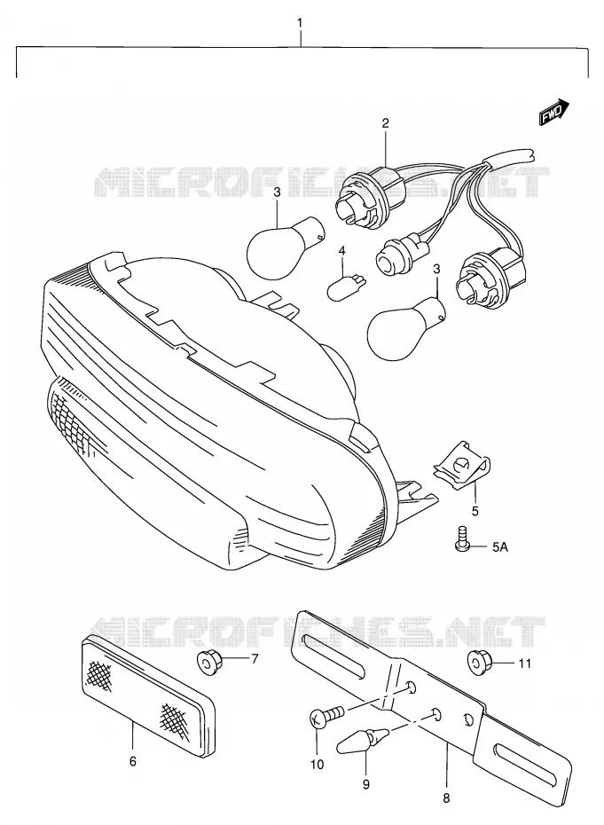 ACHTERLICHT Suzuki MOTO 400 BANDIT 1997  GSF400VV(E30)
