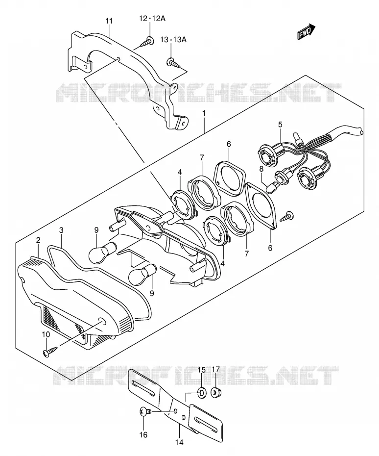 ACHTERLICHT Suzuki MOTO 600 BANDIT 2002  GSF600SUK2(E2)