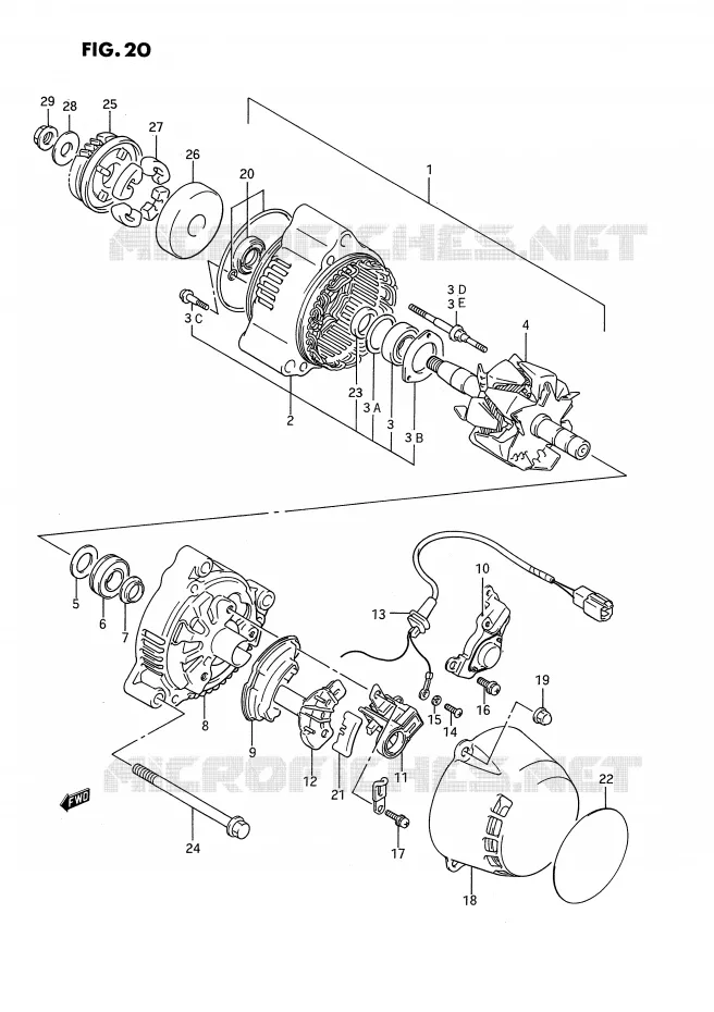 ALTERNATOR Suzuki MOTO 1100 GSX-F 1991  GSX1100FM(E2)