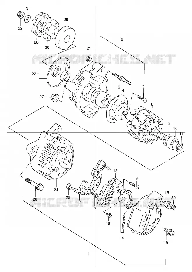 ALTERNATOR Suzuki MOTO 1200 GSX 1999  GSX1200X(E4)