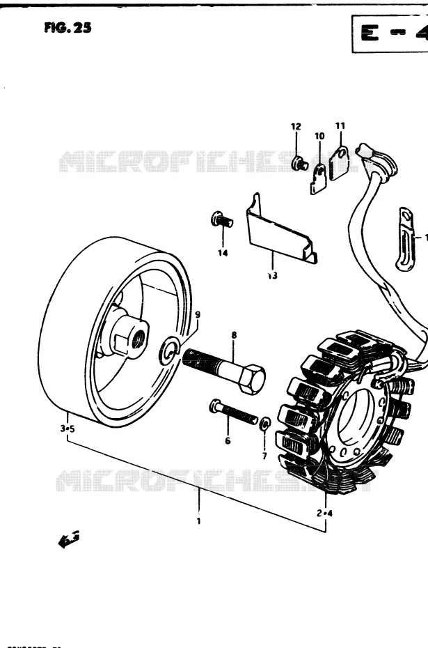 ALTERNATOR Suzuki MOTO 250 GSX 1982  GSX250Z(Z/D)