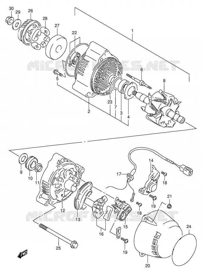 ALTERNATOR Suzuki MOTO 600 BANDIT 1999  GSF600SUX(E2)