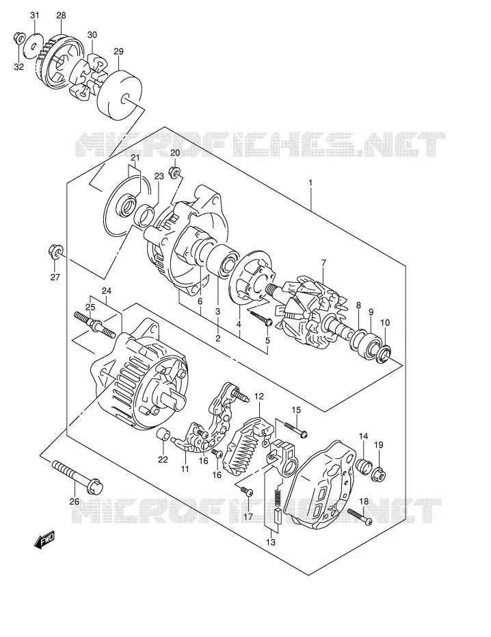 ALTERNATOR Suzuki MOTO 600 BANDIT 2000  GSF600UY(E2)