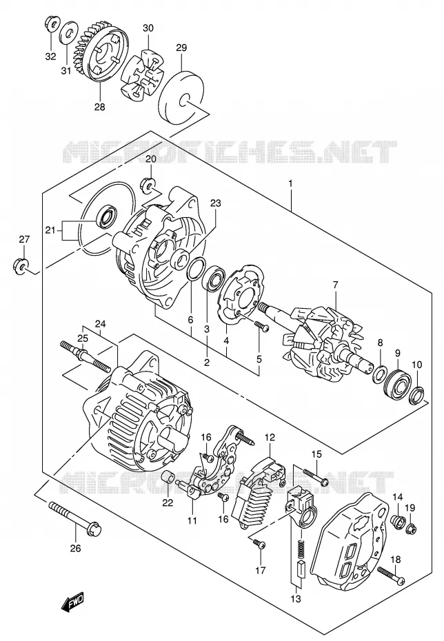 ALTERNATOR Suzuki MOTO 650 BANDIT 2005  GSF650SK5(E2)
