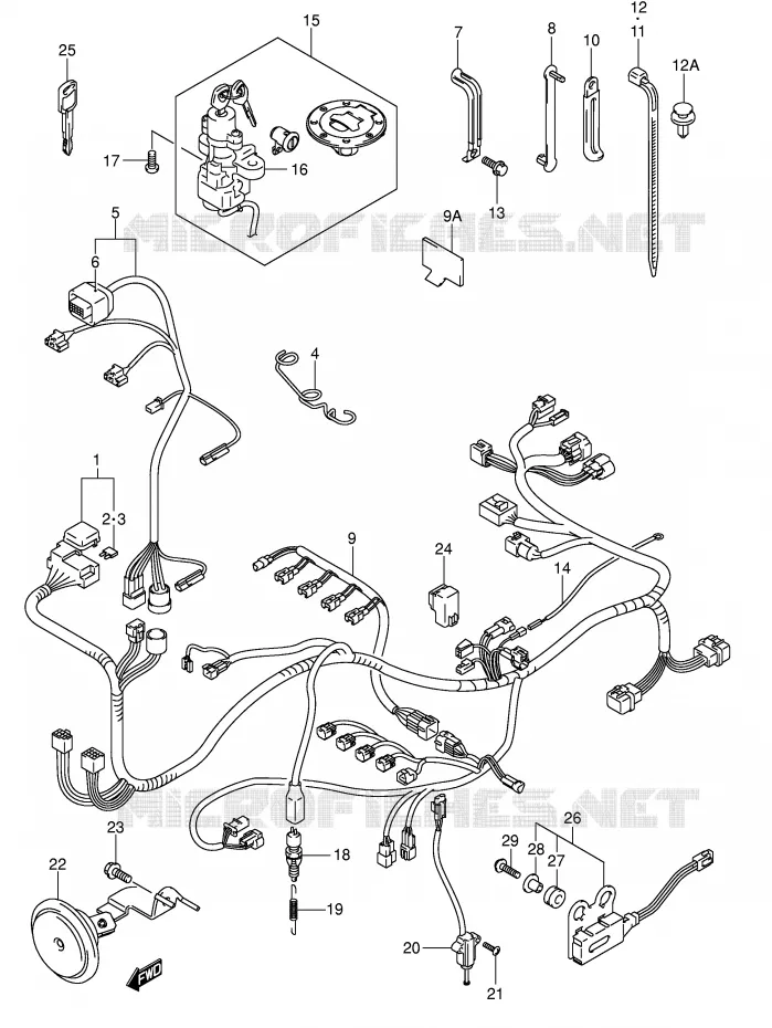 BEDRADING (MODELE K1) Suzuki MOTO 600 GSX-R 2001  GSX-R600U2K1(E2)