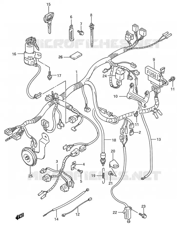 BEDRADING (MODELE N/P) Suzuki MOTO 750 GSX-R 1992  GSX-R750WN(E28)