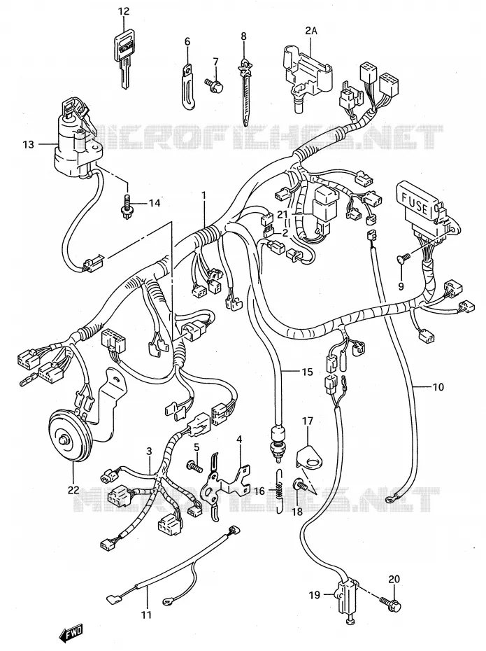 BEDRADING (MODELE R/S) Suzuki MOTO 750 GSX-R 1992  GSX-R750WN(E28)