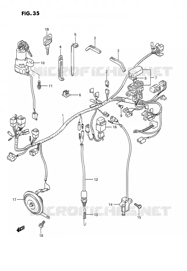 BEDRADING Suzuki MOTO 1100 GSX-G 1994  GSX1100GR(E2)