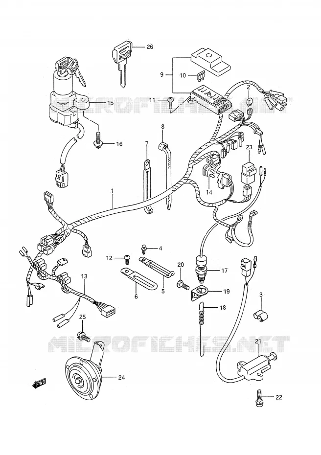 BEDRADING Suzuki MOTO 1100 GSX-R 1991  GSX-R1100M(E28)