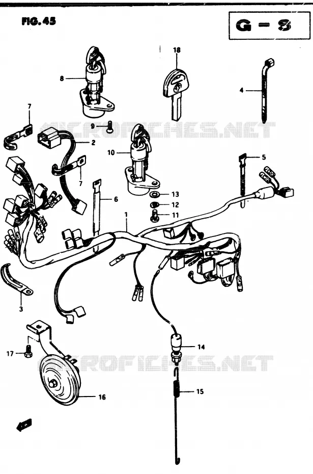 BEDRADING Suzuki MOTO 250 GSX 1983  GSX250D(Z/D)