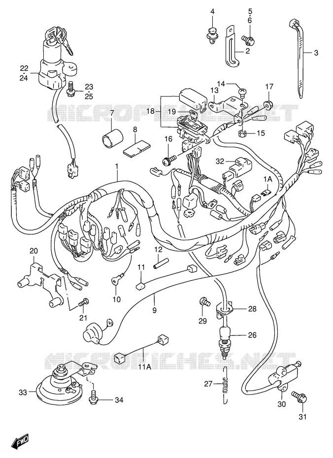 BEDRADING Suzuki MOTO 400 GSX-R 1990  GSX-R400RL(E30)