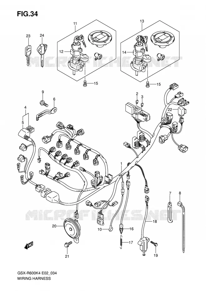 BEDRADING Suzuki MOTO 600 GSX-R 2005  GSX-R600U2K5(E2)