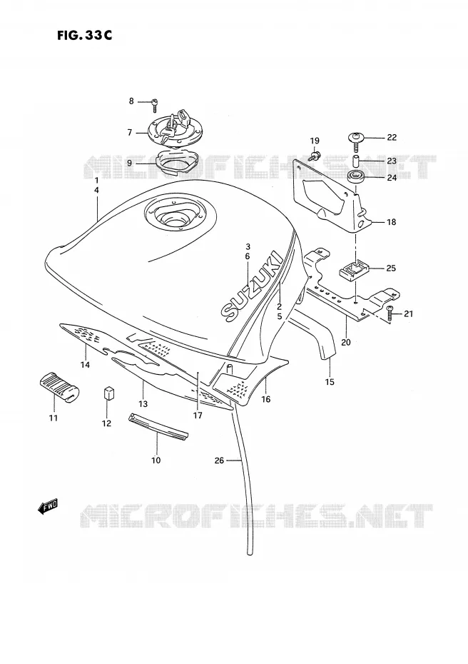 BENZINETANK (MODELE N/P/R) Suzuki MOTO 1100 GSX-F 1990  GSX1100FL(E2)