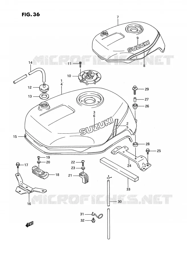 BENZINETANK (MODELE N) Suzuki MOTO 750 GSX-R 1993  GSX-R750WP(E2)