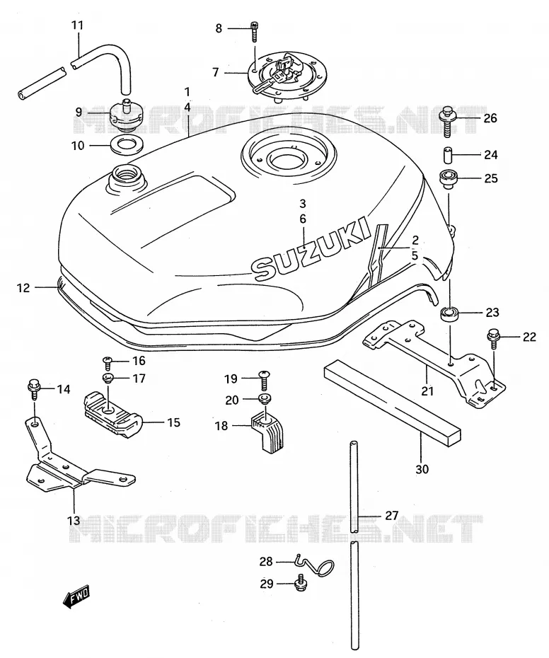 BENZINETANK (MODELE N) Suzuki MOTO 750 GSX-R 1994  GSX-R750WR(E28)