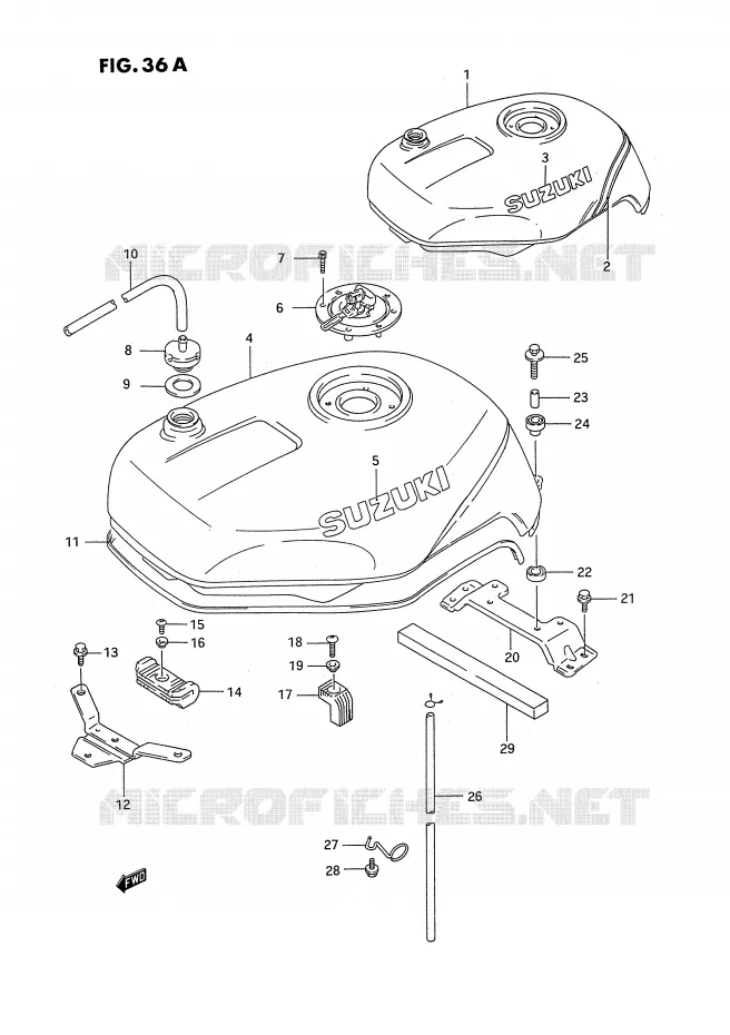BENZINETANK (MODELE P) Suzuki MOTO 750 GSX-R 1992  GSX-R750WN(E2)