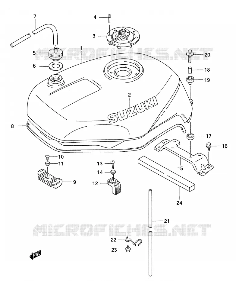 BENZINETANK (MODELE R) Suzuki MOTO 750 GSX-R 1993  GSX-R750WP(E28)