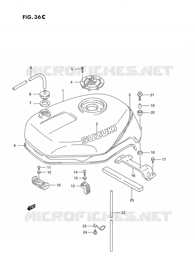 BENZINETANK (MODELE S) Suzuki MOTO 750 GSX-R 1995  GSX-R750WS(E2)