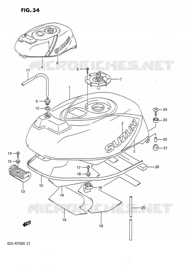 BENZINETANK Suzuki MOTO 750 GSX-R 1991  GSX-R750M(E1)