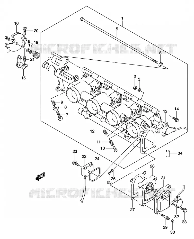 BRANDSTOFINJECTIE ASSY Suzuki MOTO 600 GSX-R 2002  GSX-R600U1K2(E2)