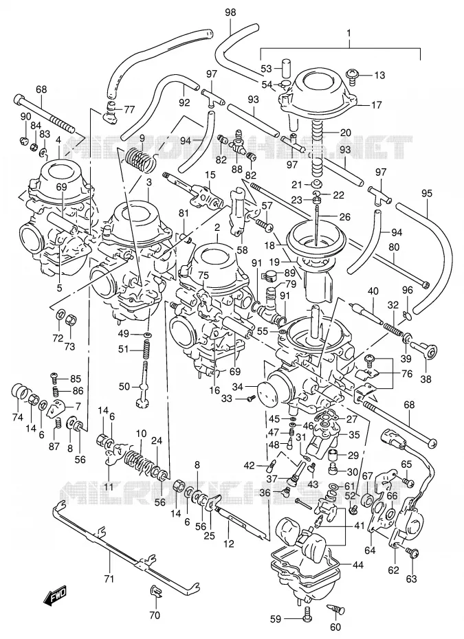 CARBURATOR (GSX-R400RFL/RFM) Suzuki MOTO 400 GSX-R 1990  GSX-R400RL(E30)