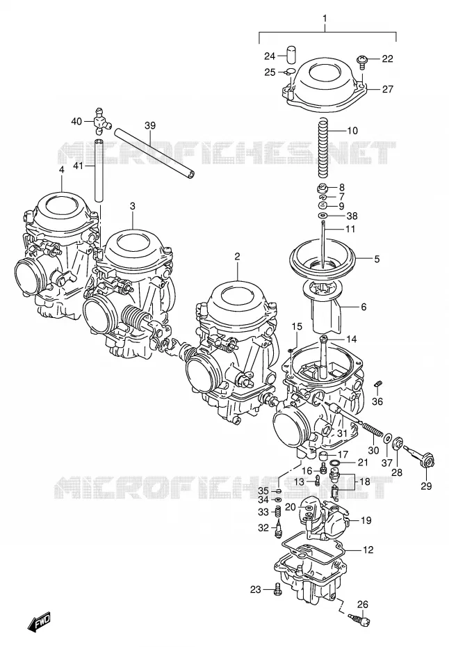 CARBURATOR (MODELE S) Suzuki MOTO 1100 GSX-R 1996  GSX-R1100WT(E2)