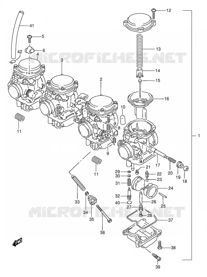 CARBURATOR (MODELE T) Suzuki MOTO 600 BANDIT 1997  GSF600UV(E2)