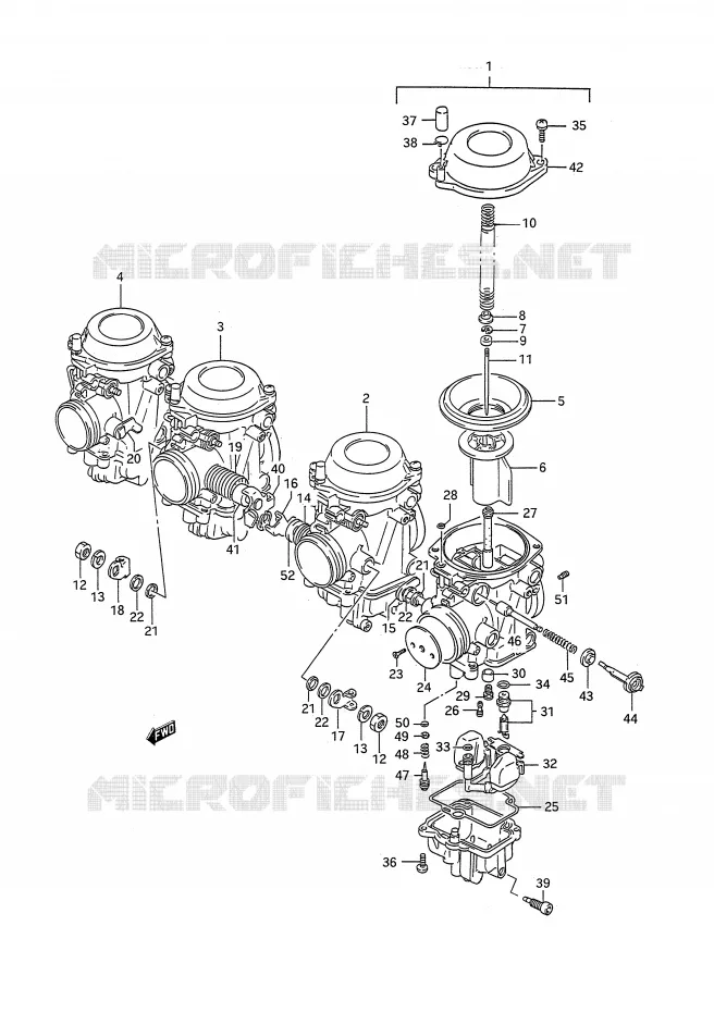 CARBURATOR Suzuki MOTO 1100 GSX-R 1991  GSX-R1100M(E28)