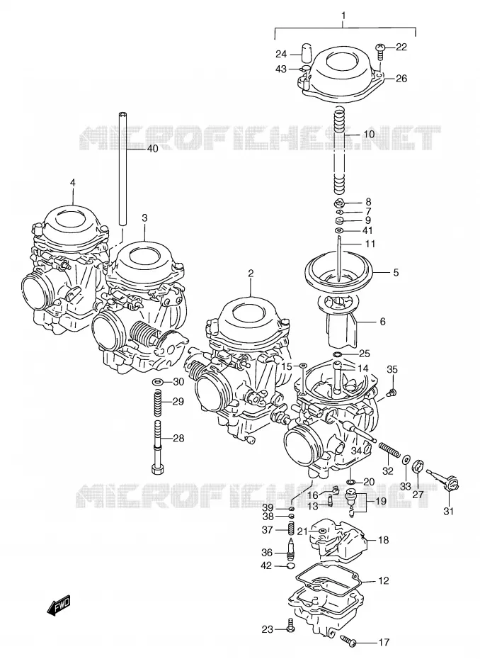 CARBURATOR Suzuki MOTO 1200 BANDIT 1998  GSF1200W(E2)