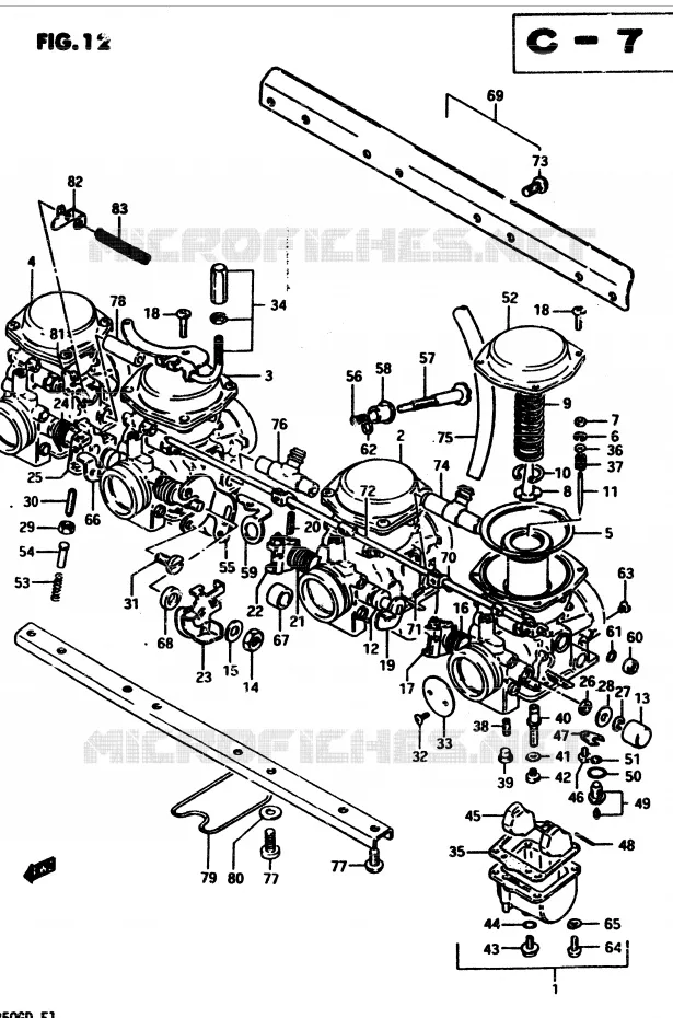 CARBURATOR Suzuki MOTO 850 GS 1982  GS850GZ(E1)