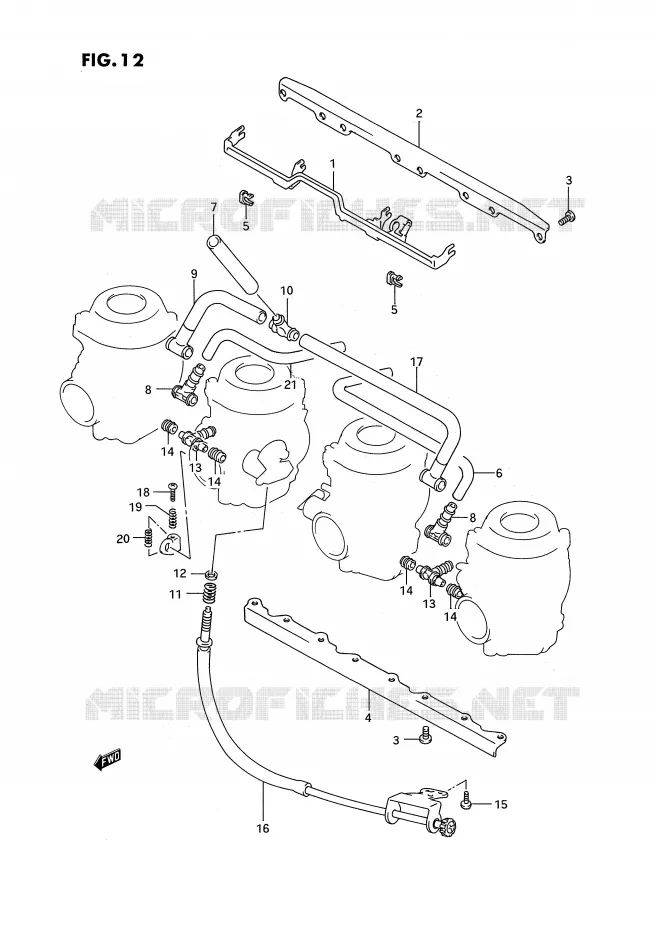 CARBURETOR AANSLUITINGEN (MODELE N/P) Suzuki MOTO 750 GSX-R 1992  GSX-R750WN(E2)