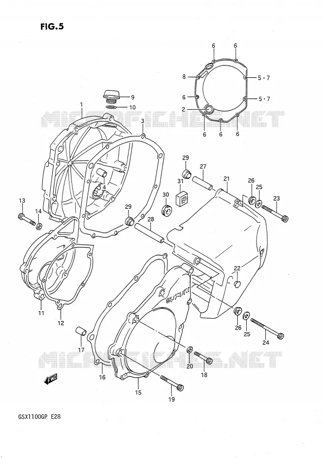 CASING Suzuki MOTO 1100 GSX-G 1993  GSX1100GP(E28)